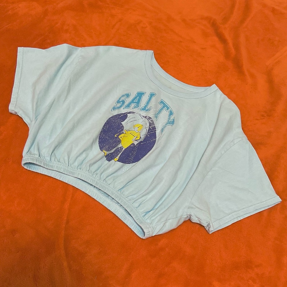 AERIE blue cropped top S